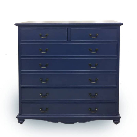 2 over 5 chest of drawers in blue