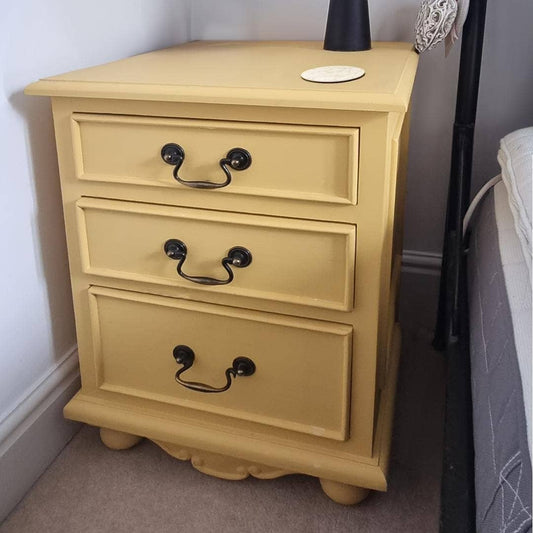 yellow bed side table