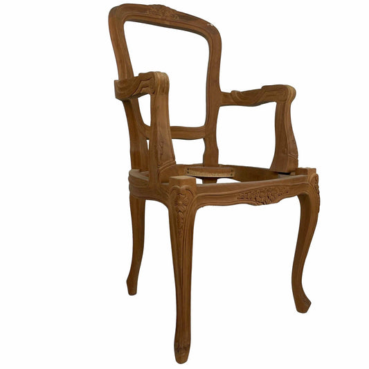 tall back french chair frame side