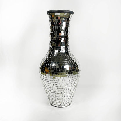 mirror mosaic vase