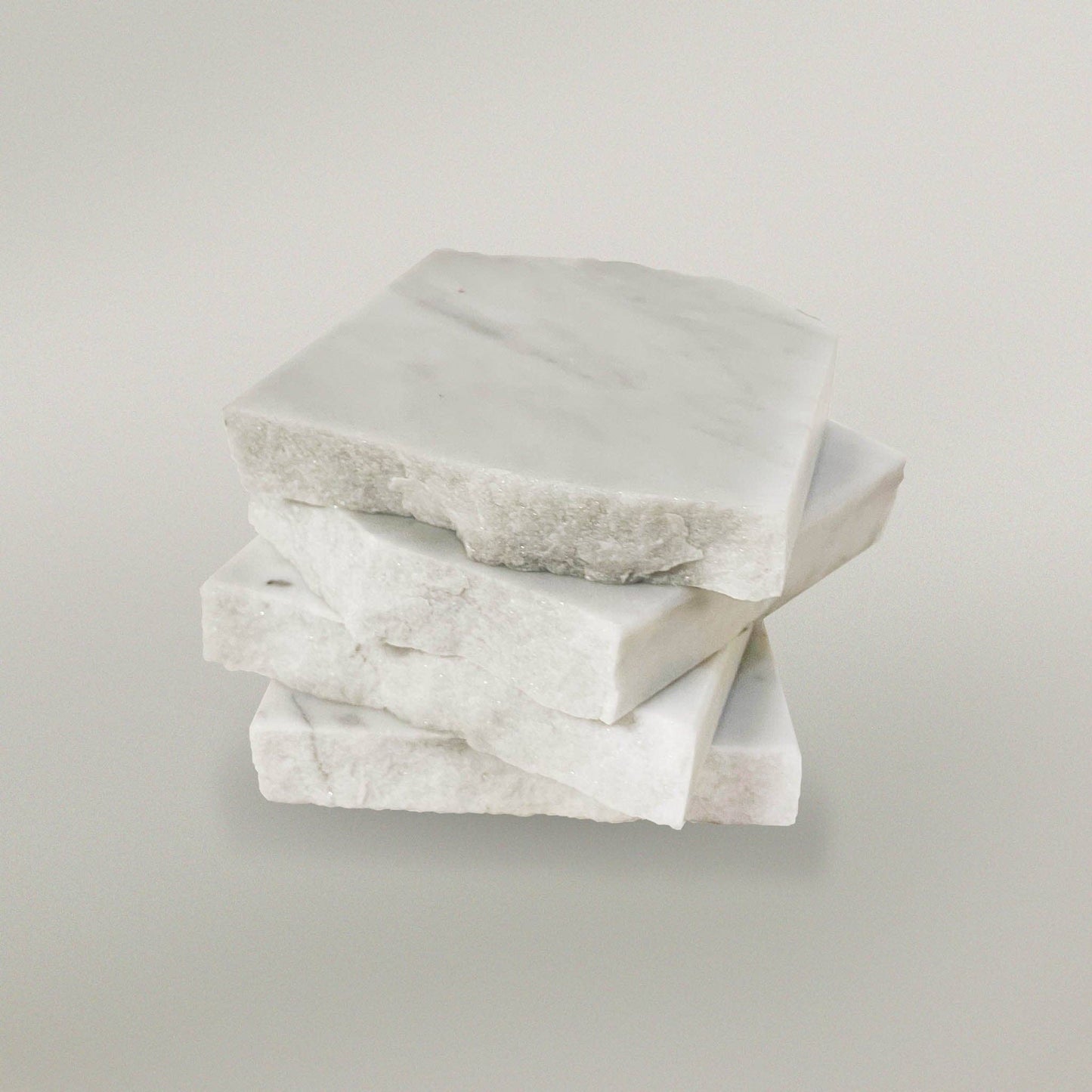 Plain Carrara Marble Coasters