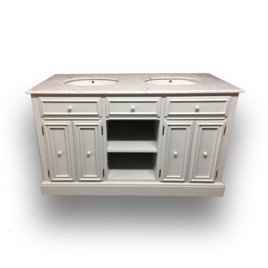 english double vanity unit cut out
