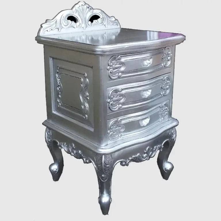 orante silver bed side table