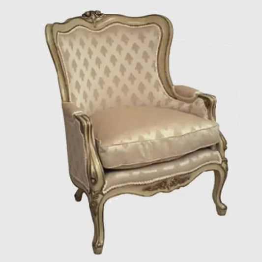 ornate upholstered arm chair