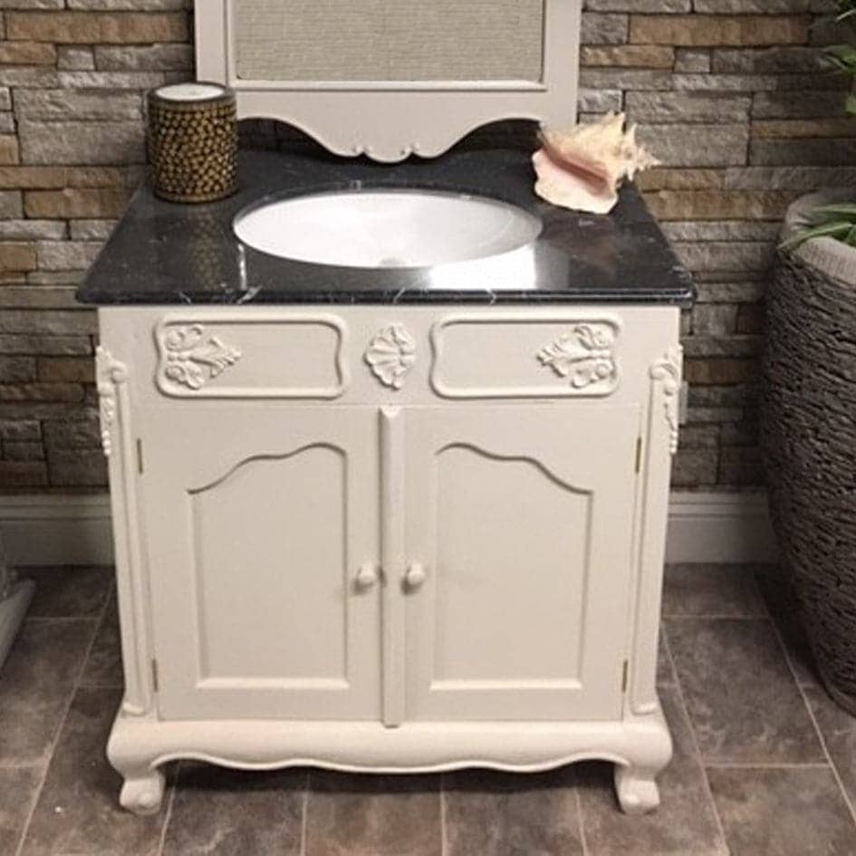 Marble top single sink Bathroom Vanity Unit