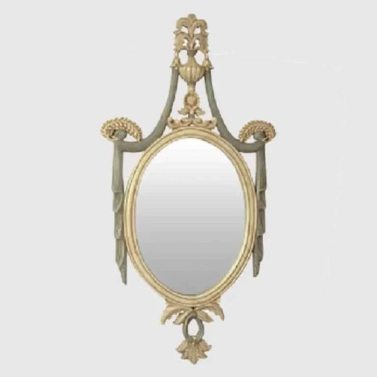 ornate oval mirror