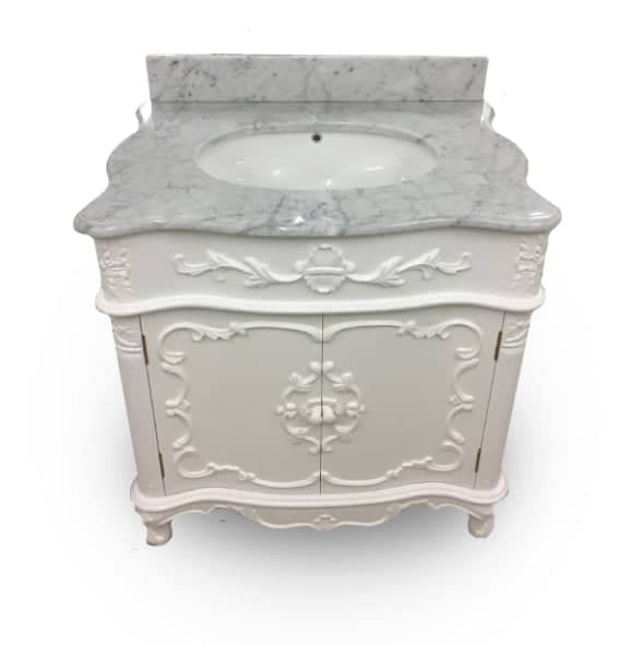 rococo carved vanity unit