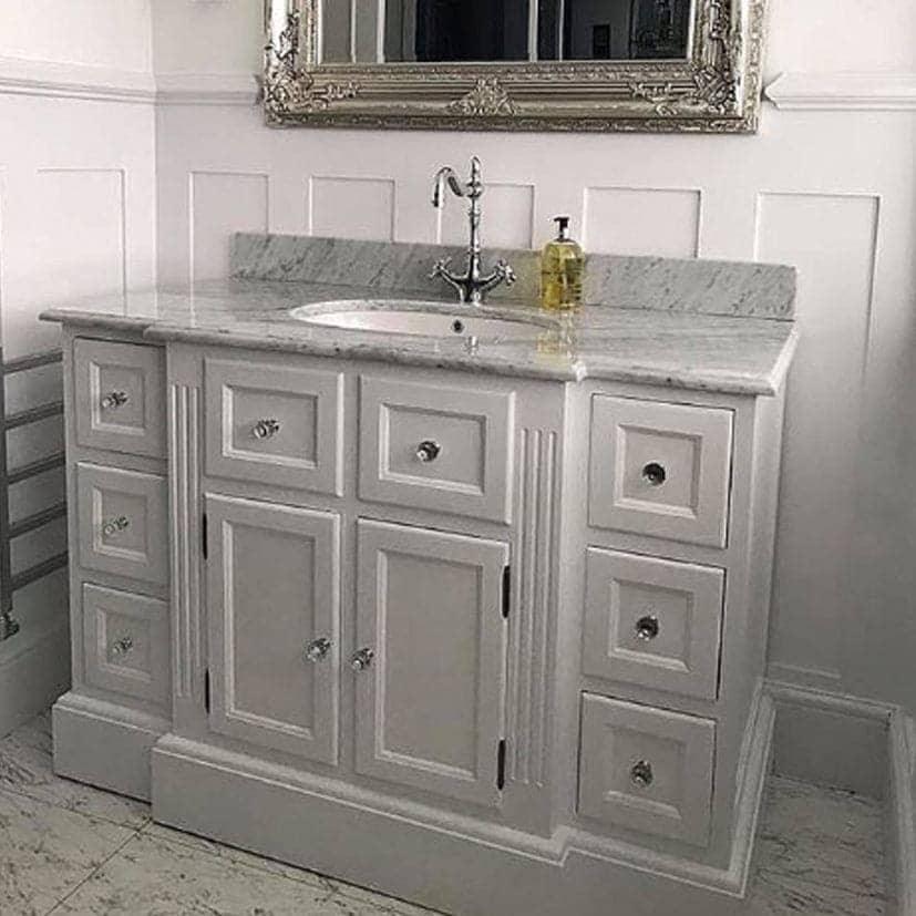 Marble top single sink Bathroom Vanity Unit