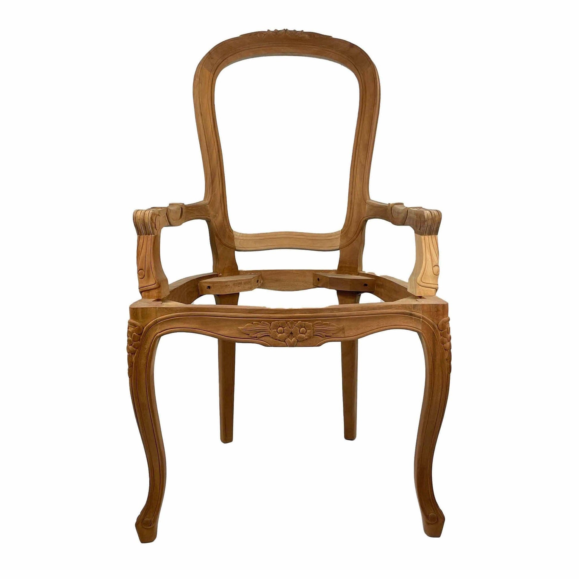 french arm chair frame front