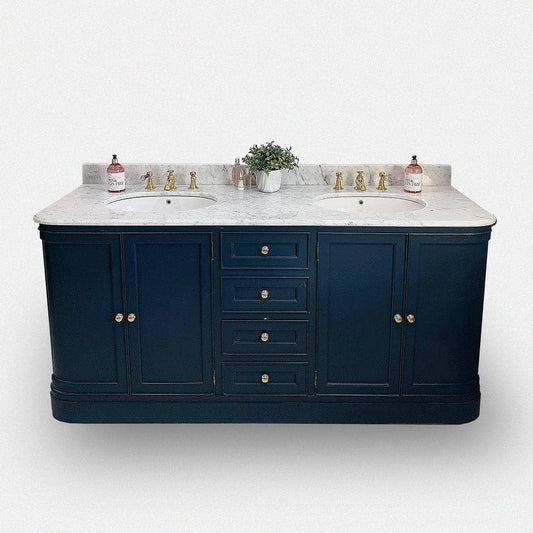 Marble top double sink Bathroom Vanity Unit