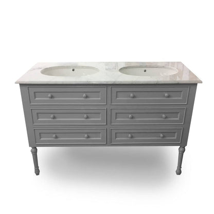 Céline Country Double Sink Vanity Unit with Marble Top (1300mm)
