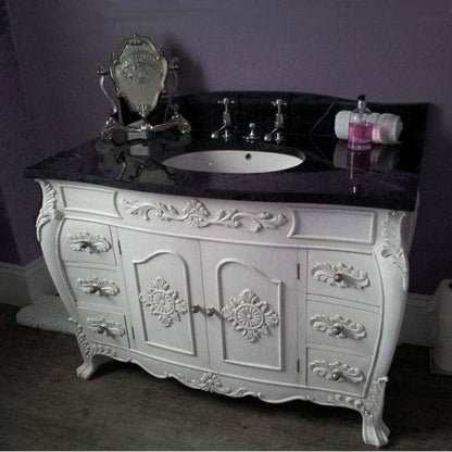 Marble top single sink Bathroom Vanity Unit