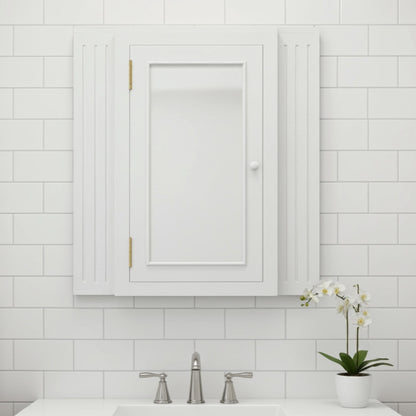 shaker bathroom medicine cabinet, hung above a bathroom sink