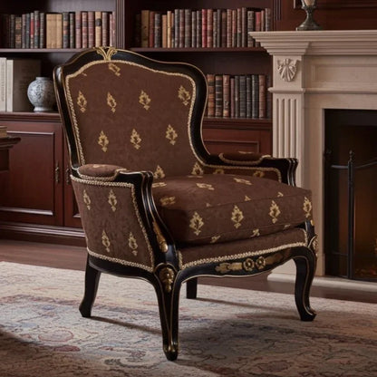 mahogany and gold armchair