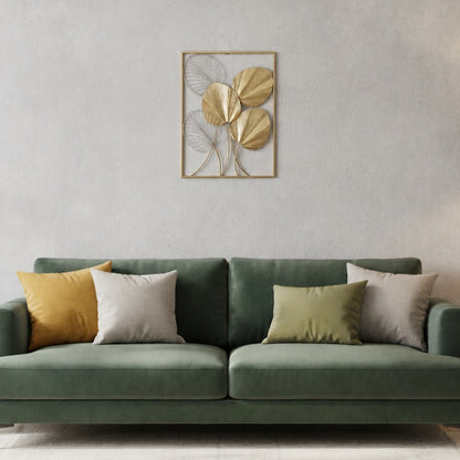 Golden Leaf Metal Wall Art