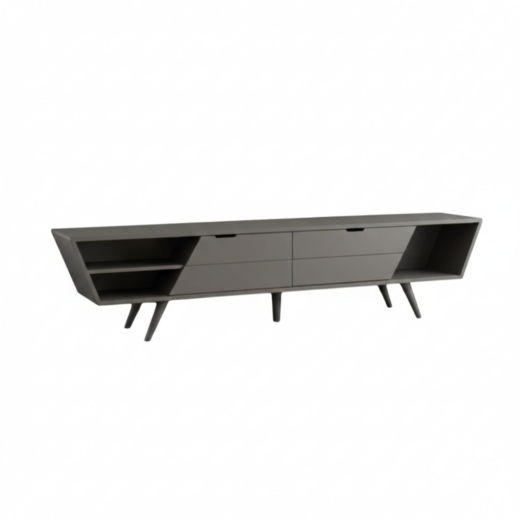 cut out of nordica angled tv cabinet on white background