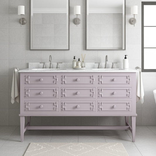 country style bathroom sink cabinet with marble counter top